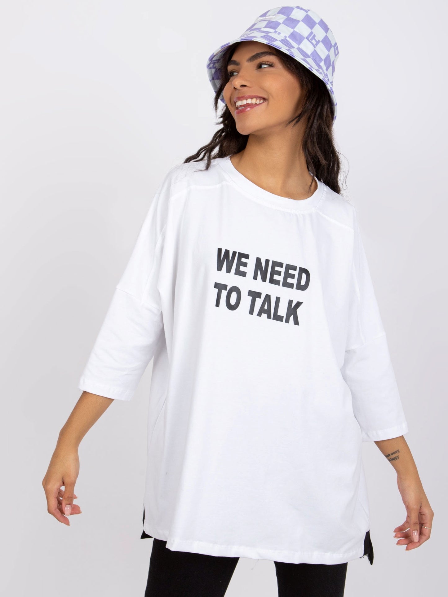 TALK WHITE marškinėliai