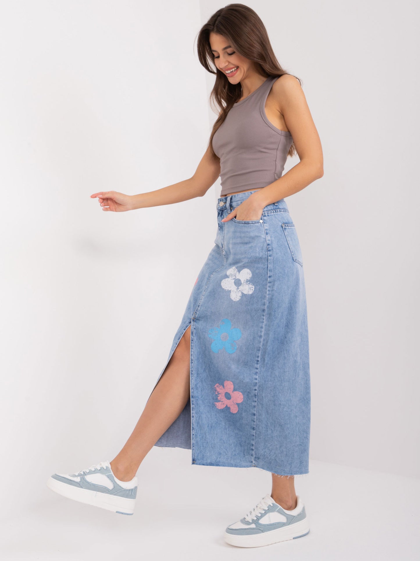 DENIM FLOWER sijonas