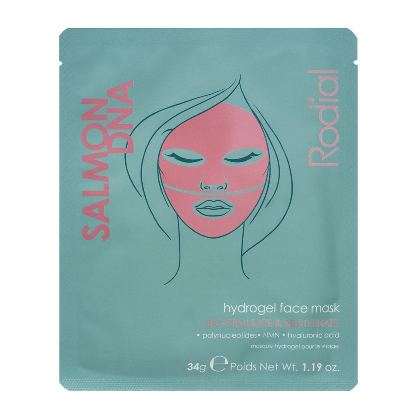 Rodial, Salmon DNA Hydrogel Face Mask, Hydrating, Gel Mask, For Face, 34 g