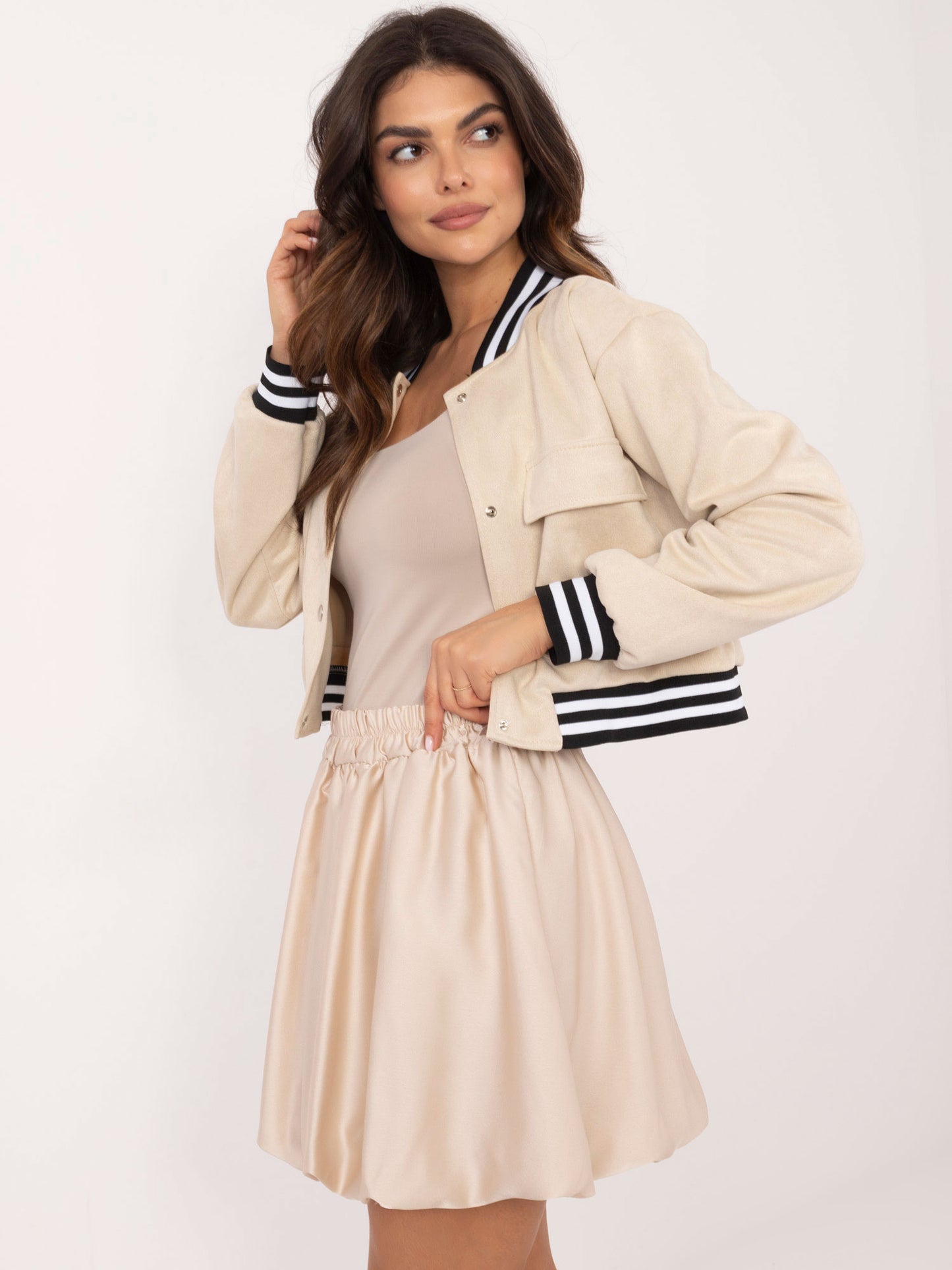 SATIN LU CREME sijonas