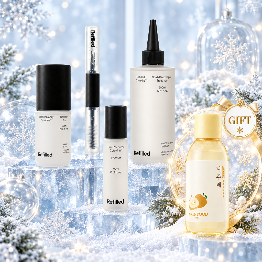Christmas Refilled Cytokine care set with SKINFOOD Naju Pear cleansing oil gift