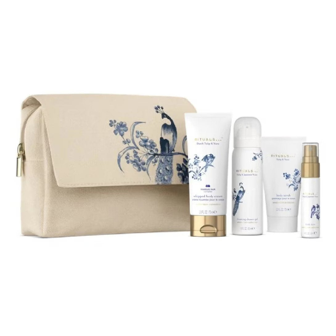 Set Rituals: Amsterdam Collection, Cleansing, Shower Mousse, 50 ml + Amsterdam Collection, Hydrating, Body Cream, 70 ml + Amsterdam Collection, Body Spray, Tulip & Japanese Yuzu, 20 ml + Amsterdam Collection, Exfoliating, Body Scrub, 70 g