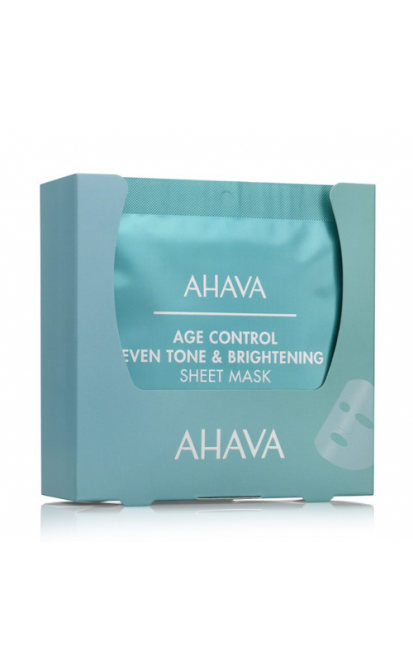 AHAVA AGE CONTROL skin tone evening and brightening sheet face mask, 1 pc.