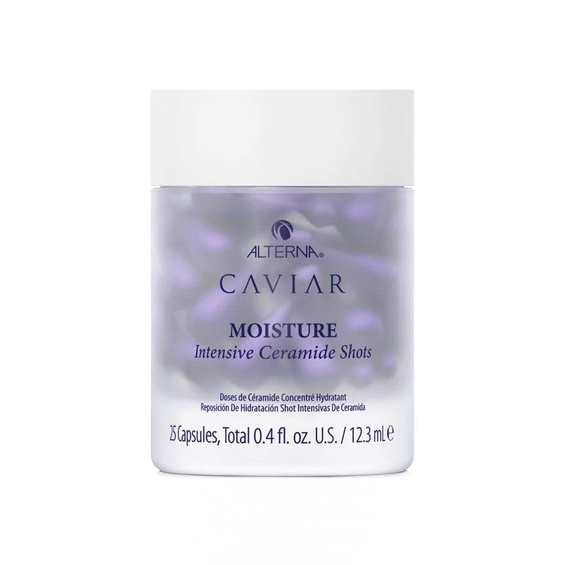 ALTERNA CAVIAR REPLENISHING MOISTURE INTENSIVE CERAMIDE SHOTS plaukų serumas kapsulėse su keramidu 12,3 ml