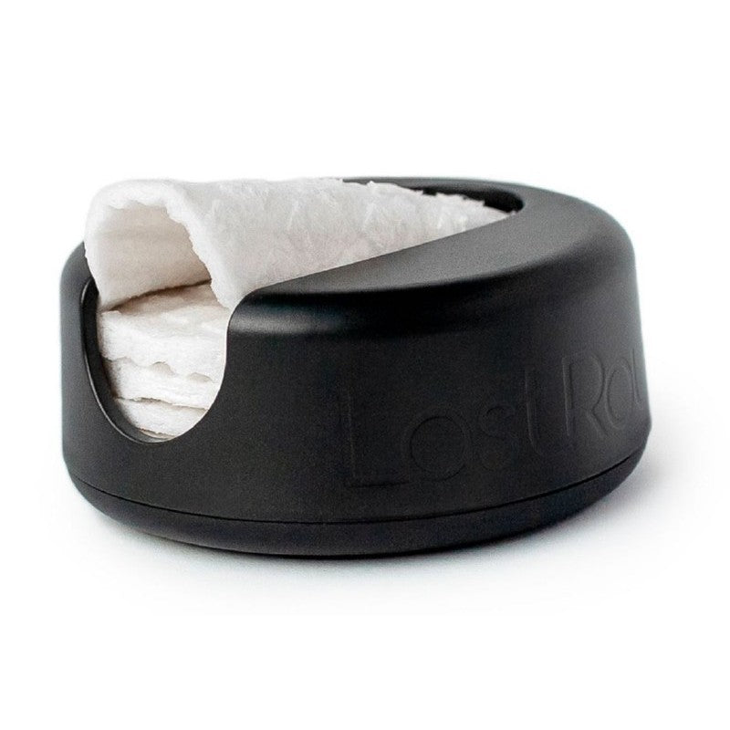 Reusable makeup remover pads LastRound Bat Black with case, washable, cleanable, 7 pcs.