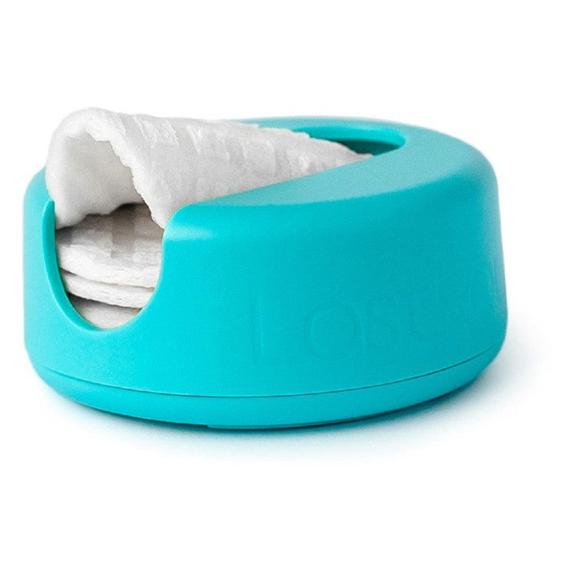 Reusable makeup remover pads LastRound Dragonfly Turquoise with case, washable, cleanable, 7 pcs.