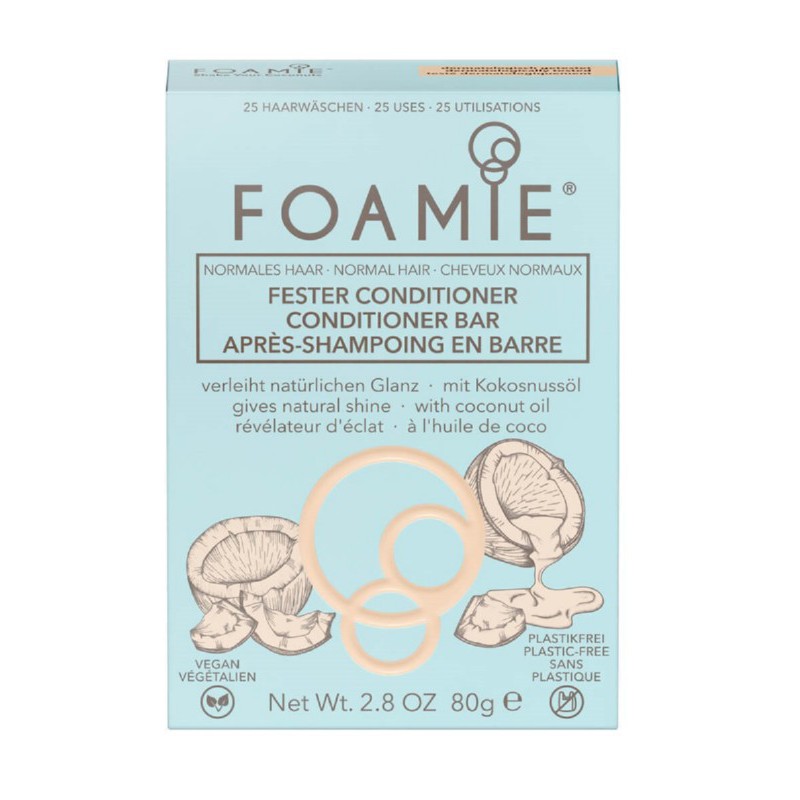 Hard hair conditioner Foamie Bar Shake Your Coconuts, 80g