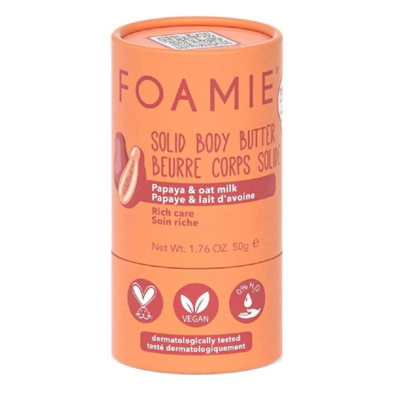 Foamie Solid Body Butter Oat To Be Smooth with papaya and oat milk