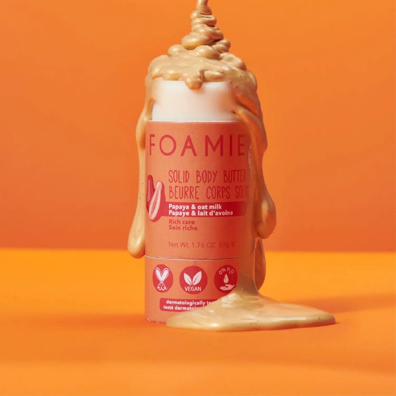 Foamie Solid Body Butter Oat To Be Smooth with papaya and oat milk
