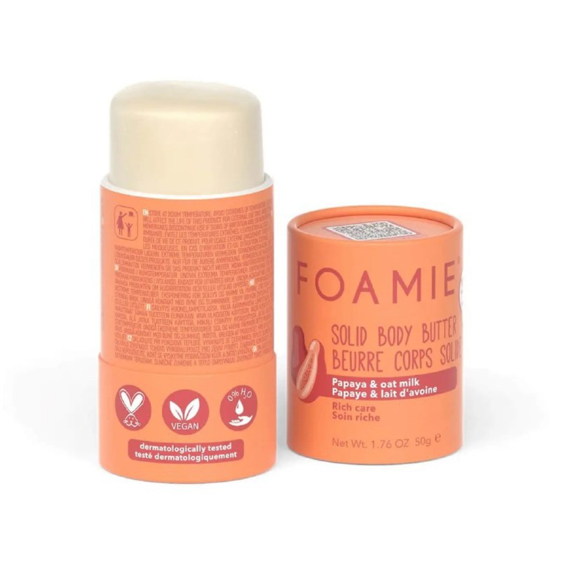 Foamie Solid Body Butter Oat To Be Smooth with papaya and oat milk