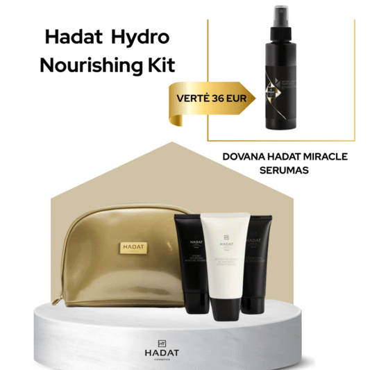 DOVANA | Hadat cosmetics Hydro Nourishing Kit – plaukus maitinantis, drėkinantis rinkinys + MIRACLE SERUMAS
