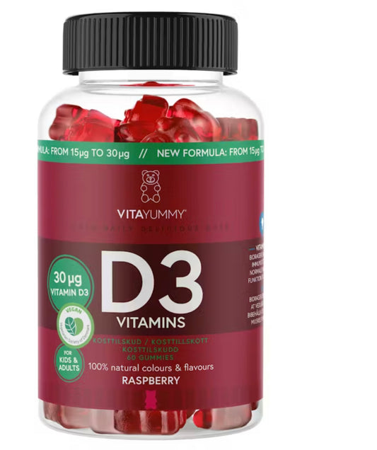 VitaYummy Vitamin D Gummies – Aviečių skonio guminukai su vitaminu D3