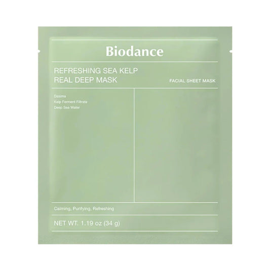 Biodance, Refreshing Sea Kelp, Purifying, Sheet Mask, For Face, 34 g