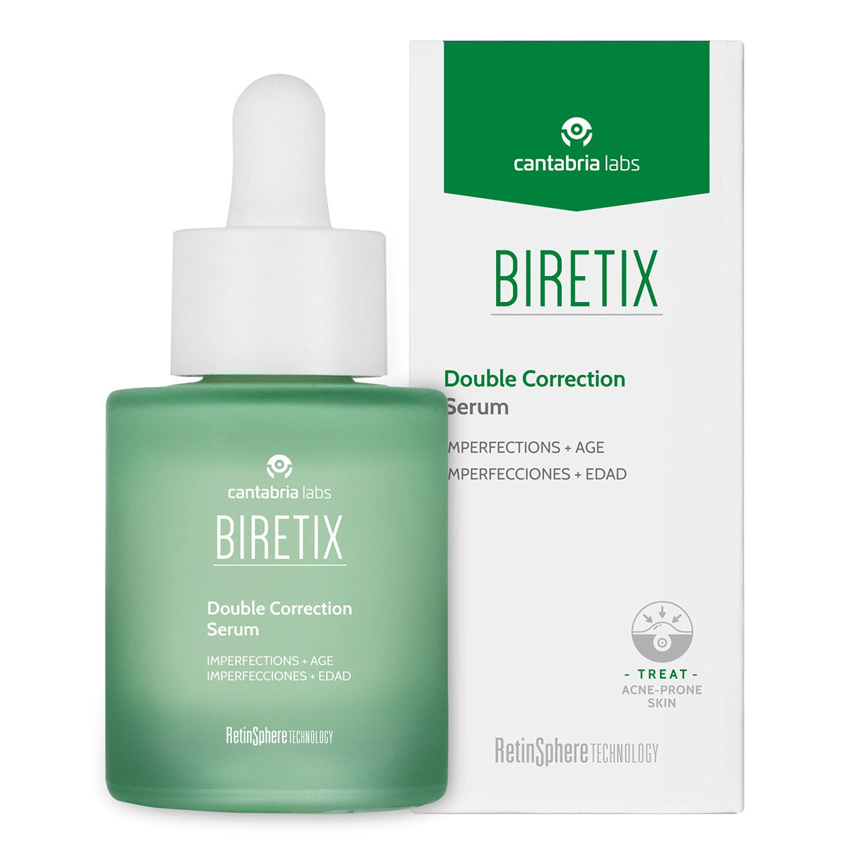 Cantabria Labs, Biretix Double Correction, Anti-Imperfections, Serum, For Face, 30 ml