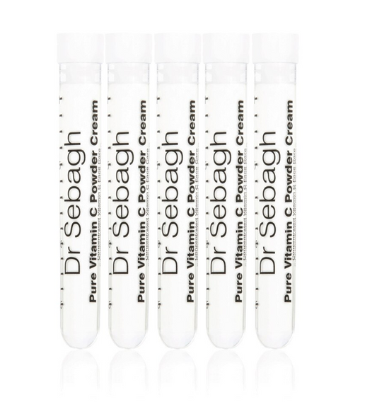 Set, Dr Sebagh, Pure Vitamin C Powder Cream, Revitalising, Cream, For Face, 5 pcs, 1.95 g