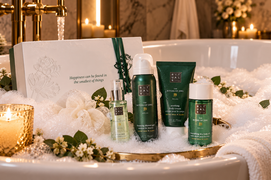 Set Rituals: The Ritual Of Jing, Shower Gel, All Skin Types, 50 ml + The Ritual Of Jing, Soothing, Body Cream, 70 ml + The Ritual Of Jing, Nourishing, Dry Body Oil, 50 ml + The Ritual Of Jing, Pillow Mist Spray, 20 ml