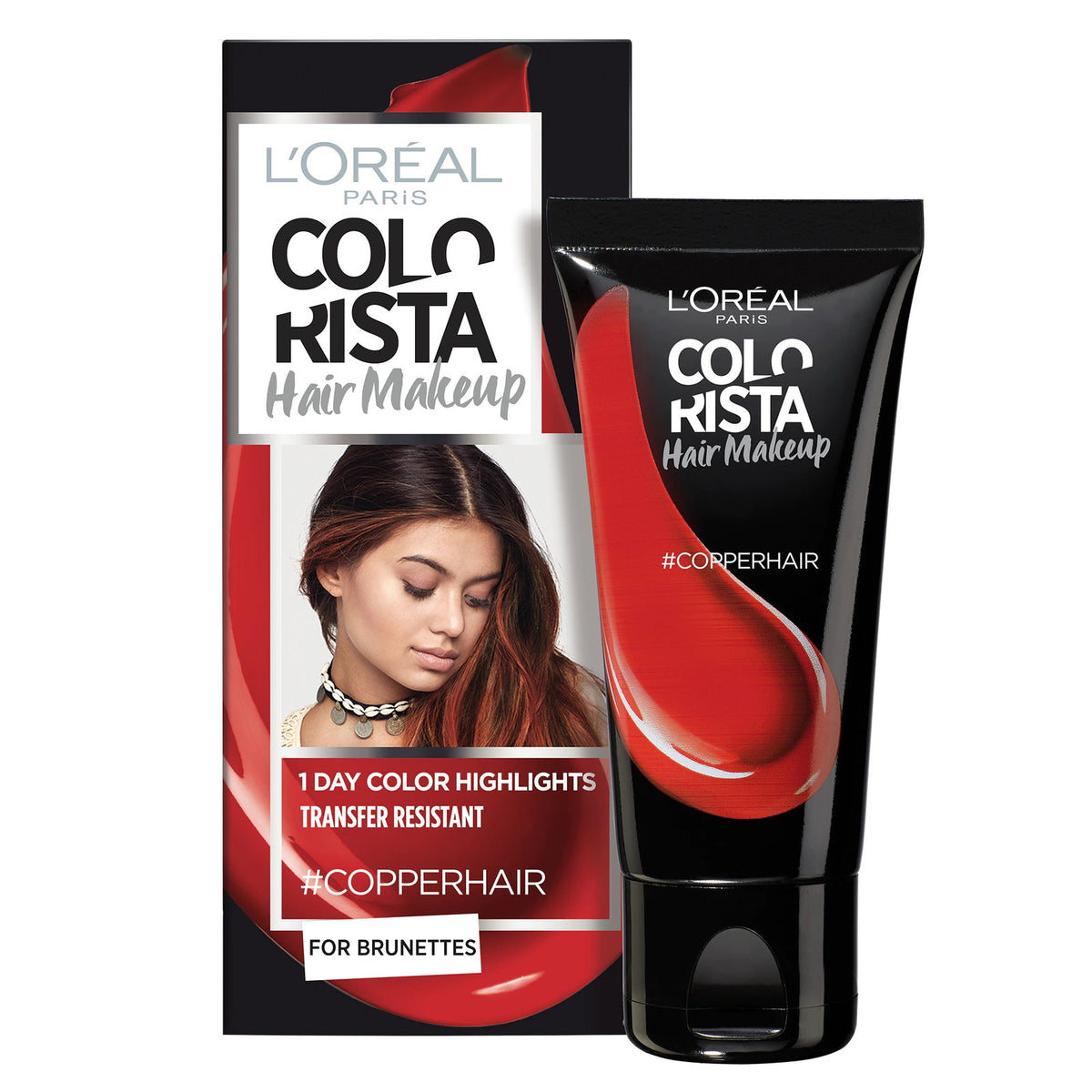L'Oreal Paris, Colorista Hair Makeup, Semi-Permanent Hair Dye,  #COPPERHAIR, 30 ml