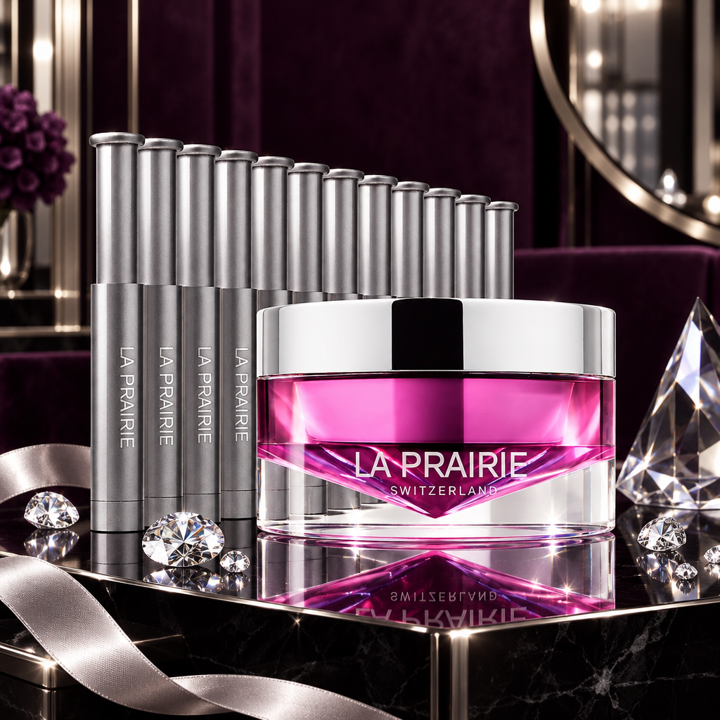 Set La Prairie: Platinum Rare Haute-Rejuvenation, Rejuvenating, Night, Cream Mask, For Face, 20 ml + Platinum Rare Haute-Rejuvenation, Rejuvenating, Night, Serum, For Face, 12 pcs, 0.7 ml