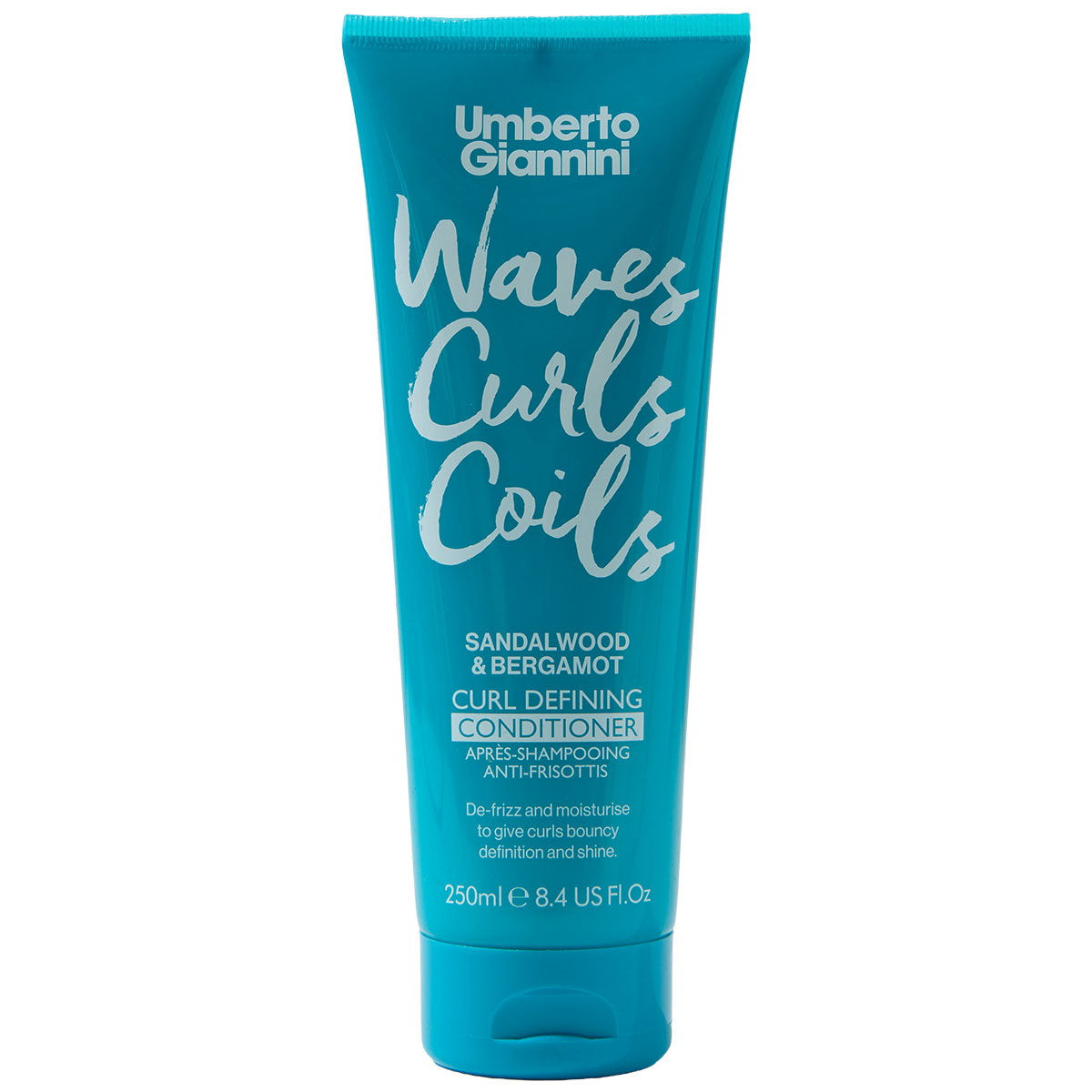 Umberto Giannini, Waves Curls Coils, Hair Conditioner, Hydrating & Defrizzing & Detangling, 250 ml