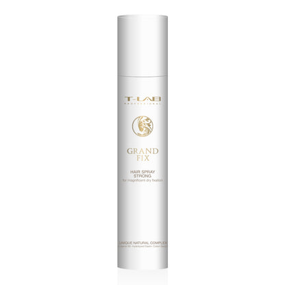 T-LAB PROFESSIONAL Grand Fix Hair Spray Strong stiprios fiksacijos lakas puikiai sausai fiksacijai, 300ml