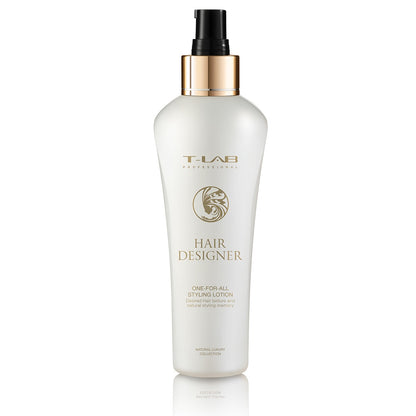 T-LAB PROFESSIONAL Hair Designer One For All Styling Lotion plaukų modeliavimo losjonas visų tipų šukuosenoms formuoti, 150ml