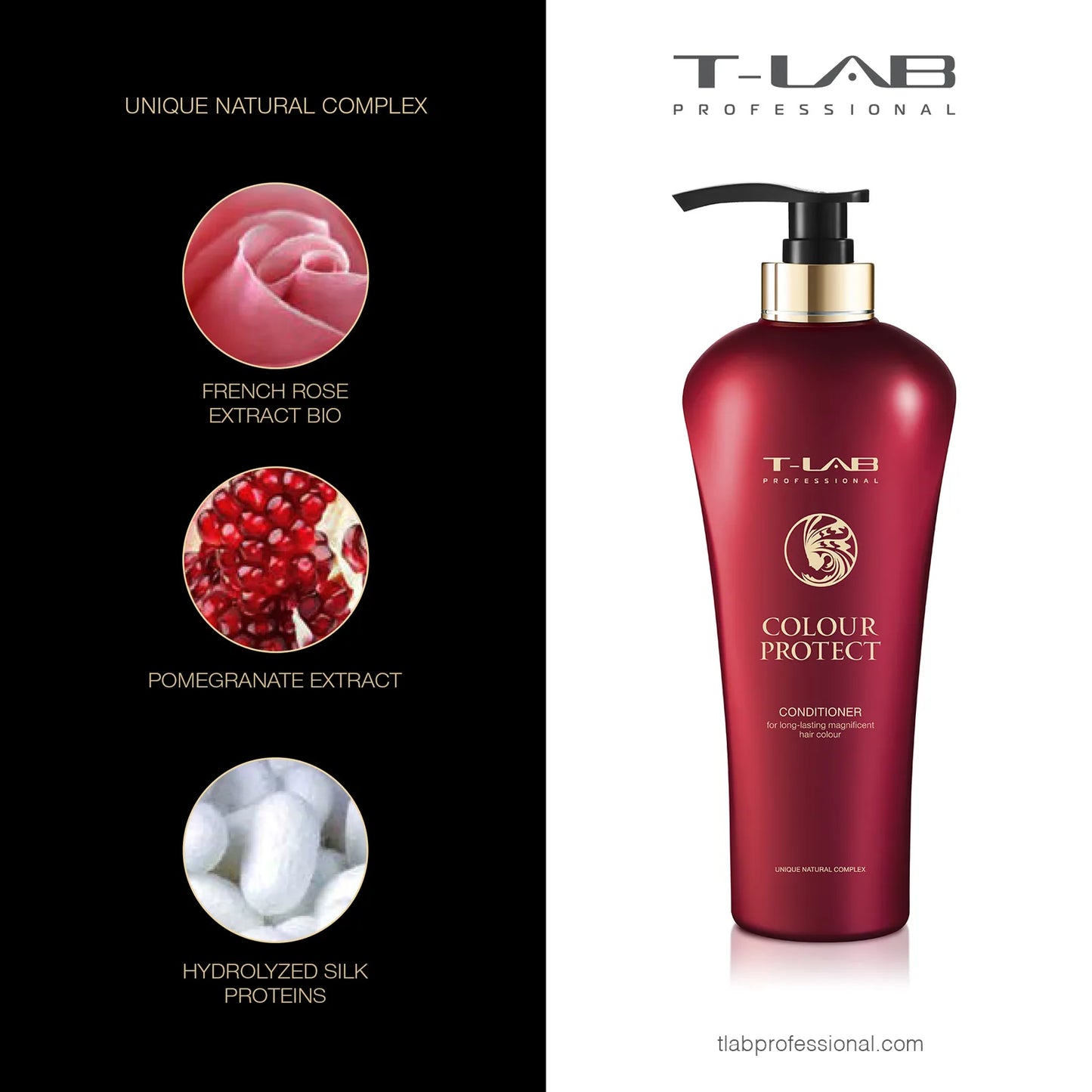 T-LAB PROFESSIONAL Colour Protect Conditioner plaukų kondicionierius ilgai išliekančiai plaukų spalvai, 750ml