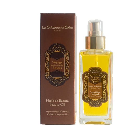 La Sultane de Saba Oriental Ayurvedic Scented Beauty Oil – gintaras, vanilė, pačiulis – grožio aliejus, 100ml