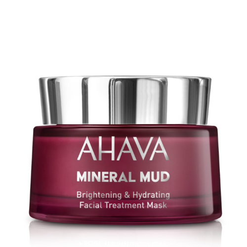 AHAVA MINERAL MUD šviesinamoji ir drėkinamoji veido kaukė, 50ml