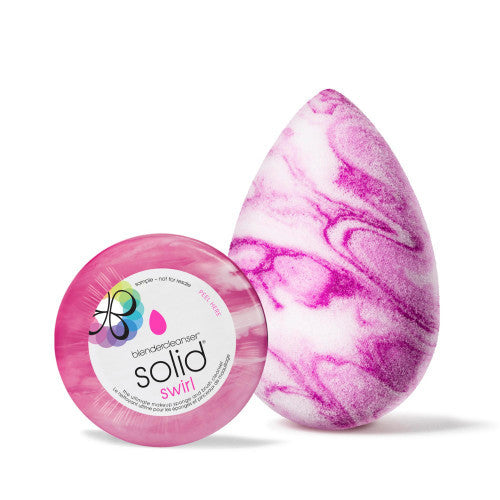 BeautyBlender Original Sponge and Solid Cleanser Kit makiažo kempinėlė + muiliukas Swirl About Town