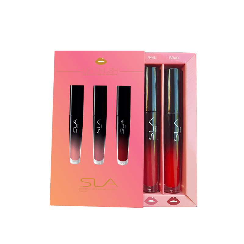 SLA PARIS Matinių lūpų lakų rinkinys LIP CRUSH TRAVEL KIT