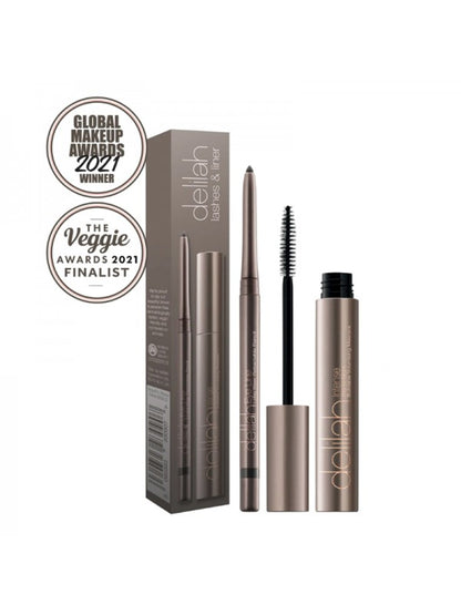 DELILAH LASHES & LINER COLLECTION blakstienų tušo ir akių pieštuko rinkinys