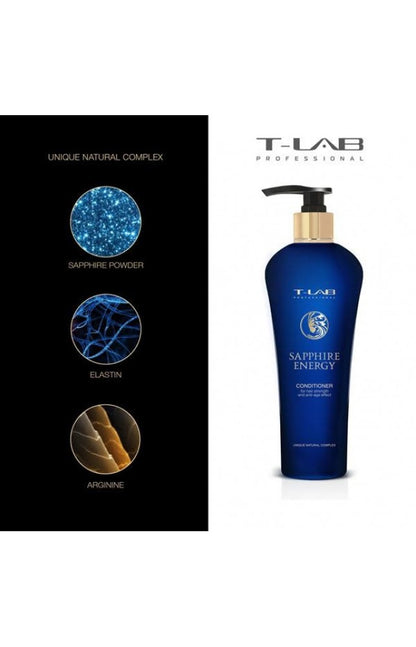 T-LAB PROFESSIONAL Sapphire Energy DUO šampūnas plaukų stiprinimui, 300ml