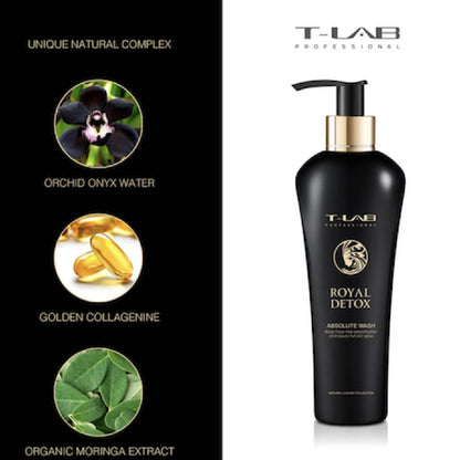 T-LAB Professional Royal Detox Absolute Wash prabangus kūno prausiklis, 300ml