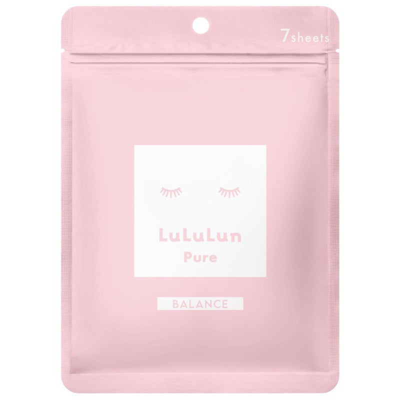 LuLuLun Pure Balance Mask 7 Pack veido odos pusiausvyrą atkuriančių vienkartinių veido kaukių rinkinys, 7 vnt.